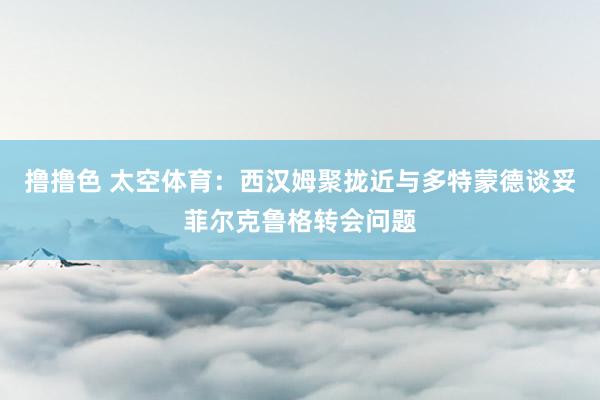 撸撸色 太空体育：西汉姆聚拢近与多特蒙德谈妥菲尔克鲁格转会问题