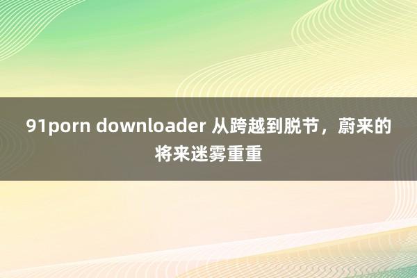 91porn downloader 从跨越到脱节，蔚来的将来迷雾重重