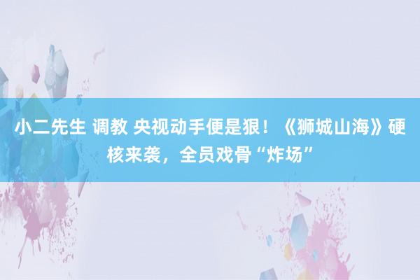 小二先生 调教 央视动手便是狠！《狮城山海》硬核来袭，全员戏骨“炸场”