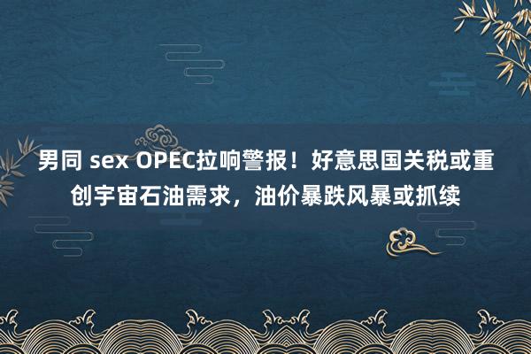 男同 sex OPEC拉响警报！好意思国关税或重创宇宙石油需求，油价暴跌风暴或抓续