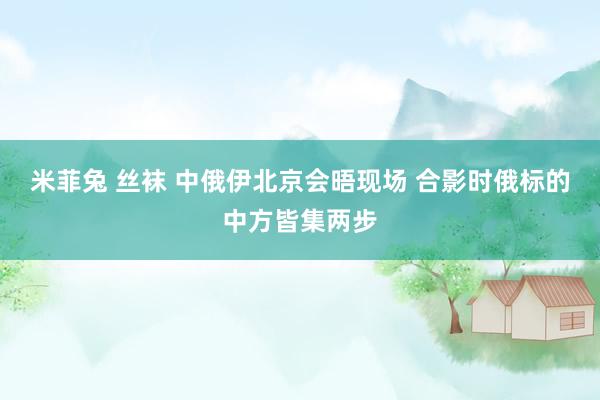 米菲兔 丝袜 中俄伊北京会晤现场 合影时俄标的中方皆集两步