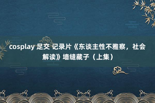 cosplay 足交 记录片《东谈主性不雅察，社会解读》墙缝藏子（上集）